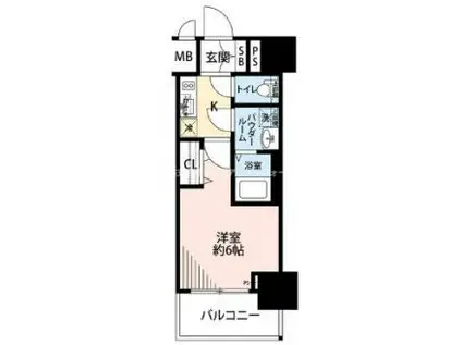 レジュールアッシュ神戸ヴィアヴァン(1K/9階)の間取り写真