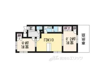レションド清涼(2LDK/1階)の間取り写真