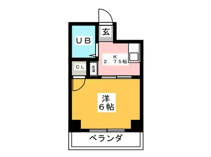 クレストホームズ南行徳II(1K/3階)の間取り写真