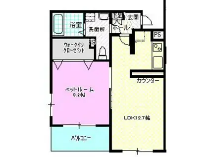 BIANCO LUCE(1LDK/3階)の間取り写真