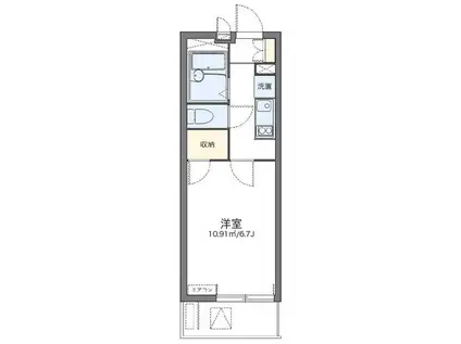 レオパレスアーバン国立(1K/3階)の間取り写真