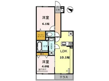 ソフィアプリンス(2LDK/1階)の間取り写真