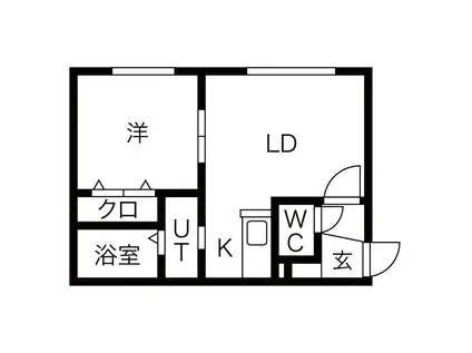 ヤーム・プランドール(1LDK/3階)の間取り写真