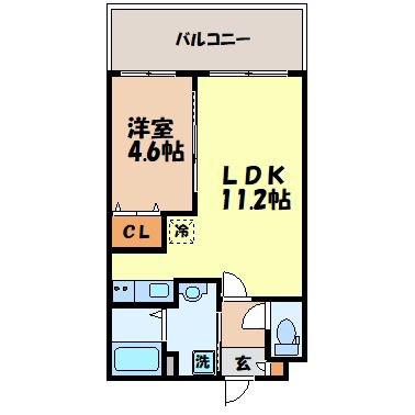 SGB浜町(1LDK/7階)の間取り写真