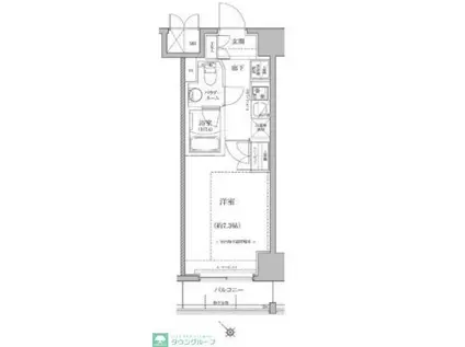 パティーナ川崎南DUO(1K/11階)の間取り写真