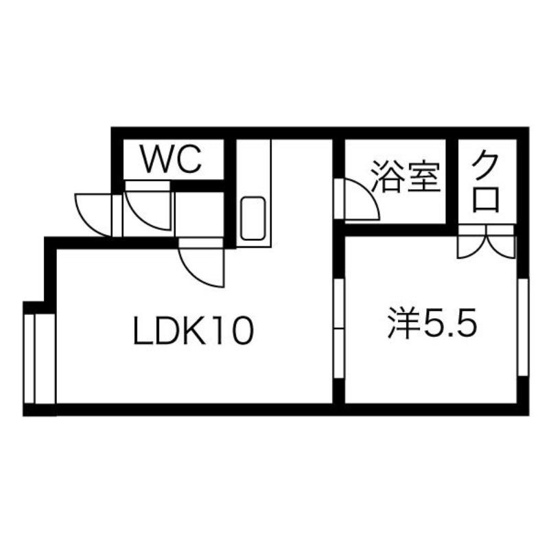 PRESTIGE KE(1DK/2階)の間取り写真