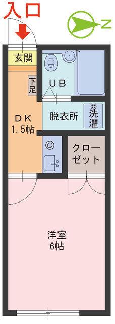 VIVIT乾徳(1DK/1階)の間取り写真