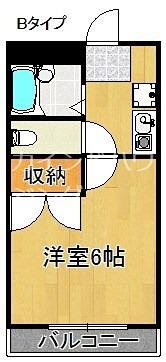 レオパレスKOKADO(1K/3階)の間取り写真