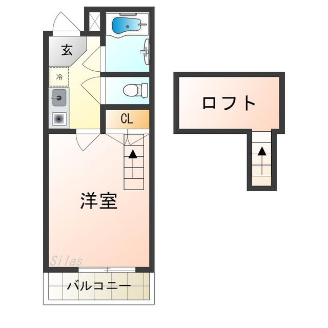 プレステージフジ狭山壱番館(1K/1階)の間取り写真