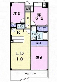 ソレアード(3LDK/3階)の間取り写真