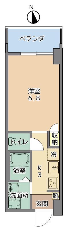 ESAN TERRACE 美里(1K/4階)の間取り写真