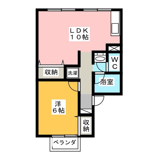 セジュール来夢90(1LDK/2階)の間取り写真