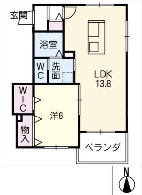 ヘーベルメゾン御器所(1LDK/3階)の間取り写真