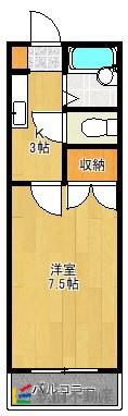 メゾン本庄(1K/1階)の間取り写真