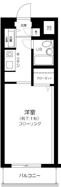 日神パレステージ武蔵関公園(1K/3階)の間取り写真