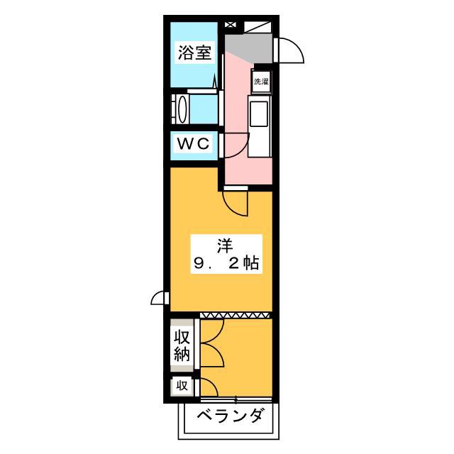 メゾン白樺(1K/2階)の間取り写真