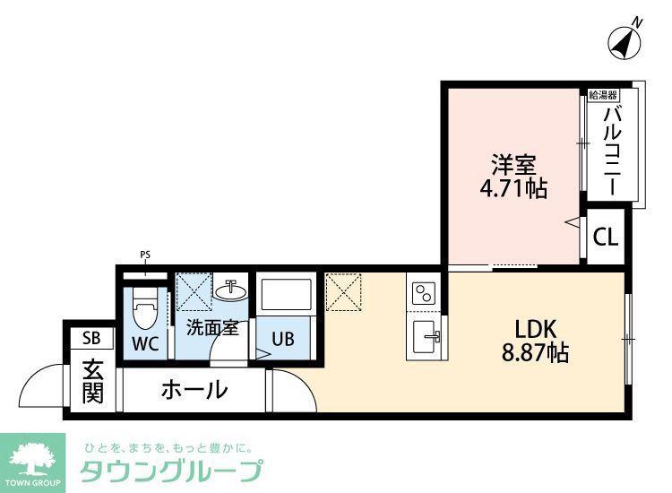 立川セイワレジデンスIII(1LDK/2階)の間取り写真