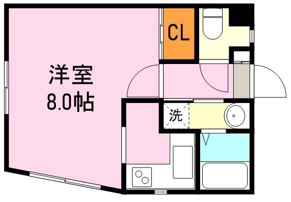 GRAYBROOK ARATA(1K/4階)の間取り写真