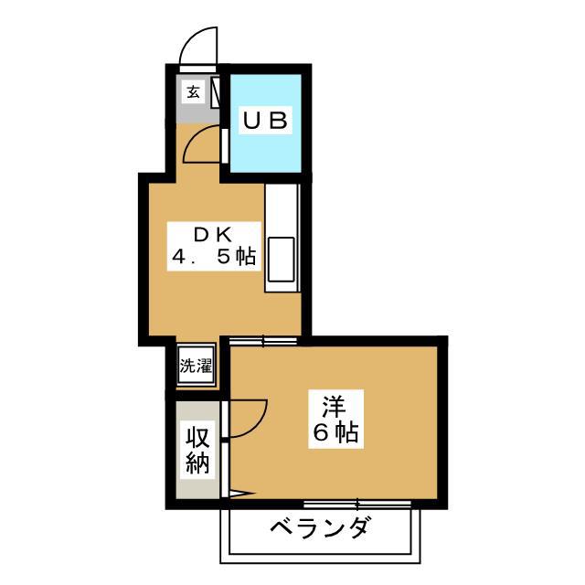 シーダーエム阿佐ヶ谷(1DK/3階)の間取り写真