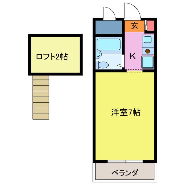 パークヒルズ(1K/1階)の間取り写真