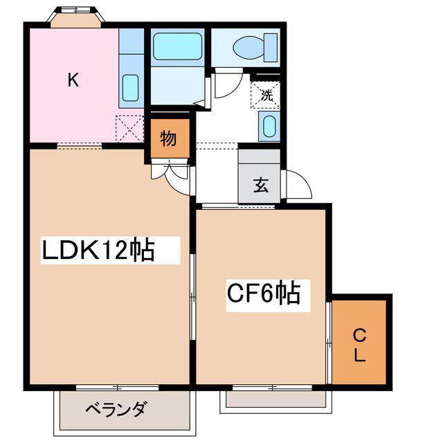 ファーストアベニュー(1LDK/1階)の間取り写真