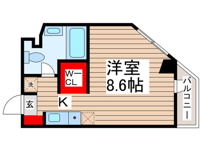 ART APARTMENT IN OOTAKA‐NO‐MORI(1K/2階)の間取り写真