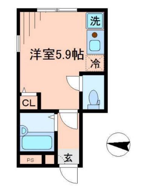 アーバンコート小岩(ワンルーム/1階)の間取り写真