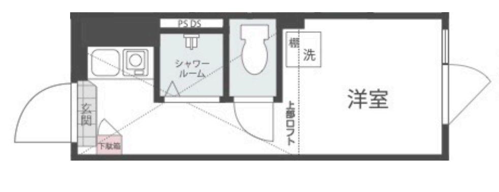 ノースヒル新宿イースト(ワンルーム/1階)の間取り写真