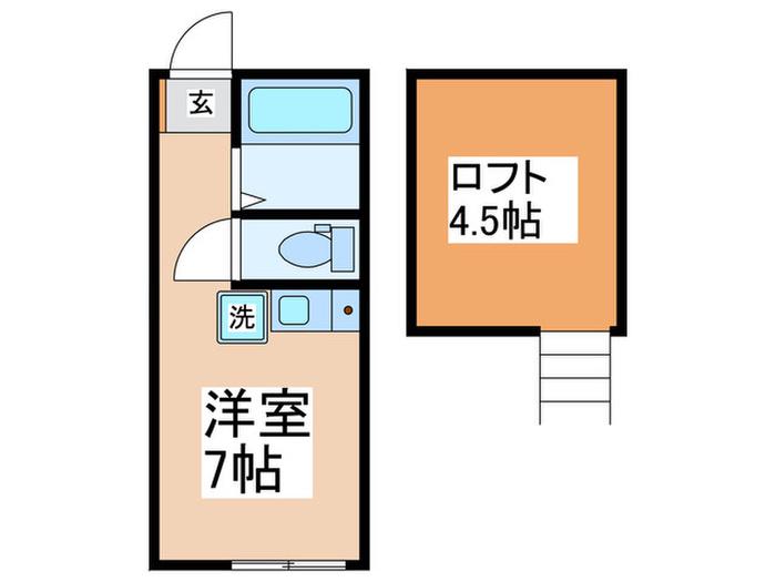 G・Aヒルズ生麦(ワンルーム/1階)の間取り写真