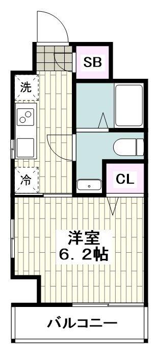 エストレージュ横浜鶴ヶ峰(1K/5階)の間取り写真