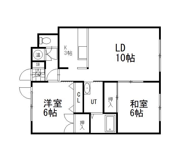 サンシャインKEIO(2LDK/5階)の間取り写真
