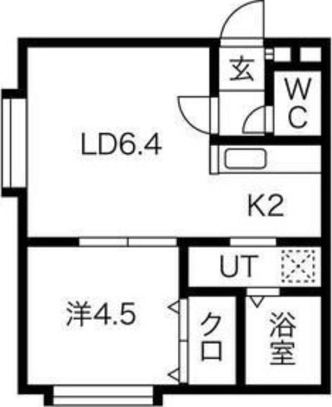 フェリス・ノルテ(1LDK/1階)の間取り写真