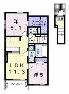 サンリット(2LDK/2階)の間取り写真