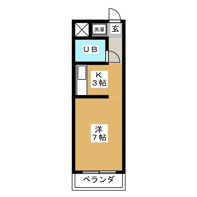 佳千ビル(1K/2階)の間取り写真
