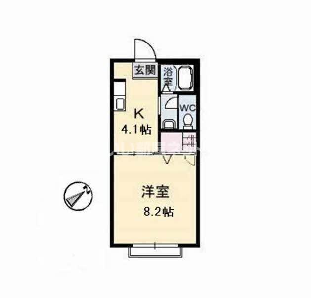 カーサクレールA(1K/2階)の間取り写真