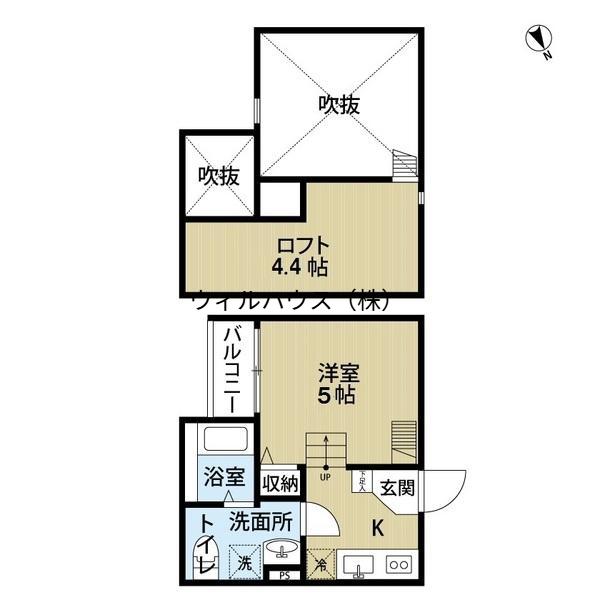 CASA DEL CANARIO諏訪ノ森(ワンルーム/1階)の間取り写真