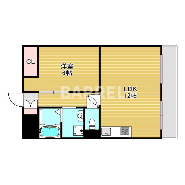 ベリエーブ三宅(1LDK/4階)の間取り写真