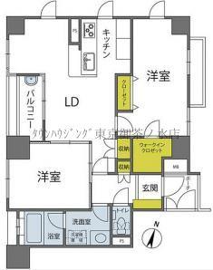 ヴェルビュ本郷壱岐坂壱番館(2LDK/4階)の間取り写真