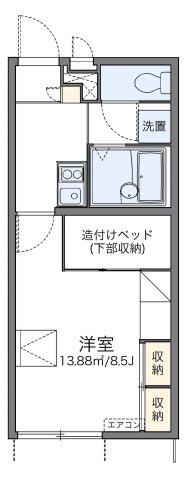 レオパレスリフジワラ(1K/1階)の間取り写真