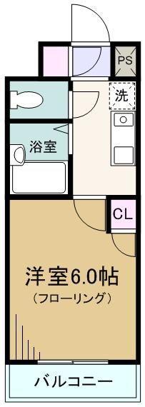 スカイコート新宿落合第6(1K/3階)の間取り写真