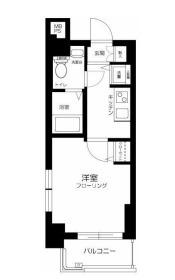 クレアシオン門前仲町(1K/2階)の間取り写真