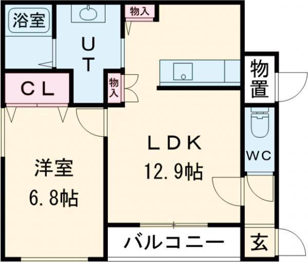 LA VIE(1LDK/3階)の間取り写真