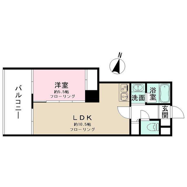 ジェラ恵比寿レジデンス(1LDK/6階)の間取り写真