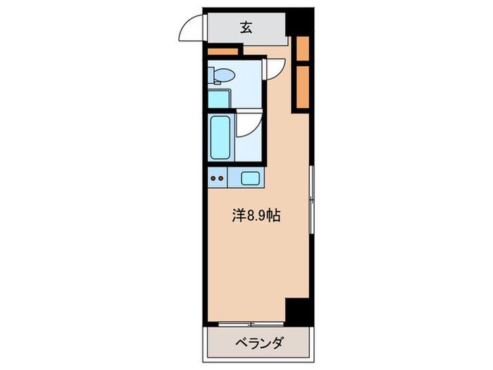 エストレーヴ文京神楽坂(ワンルーム/4階)の間取り写真