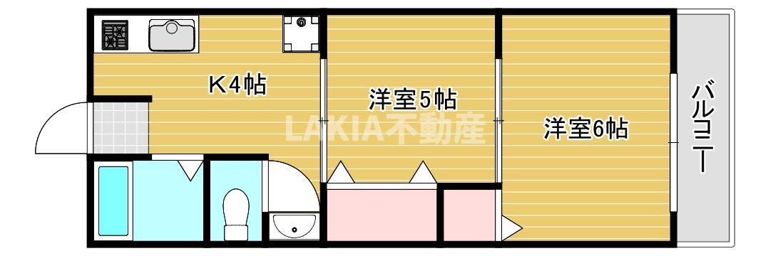 メゾンドエフシ-(2K/2階)の間取り写真