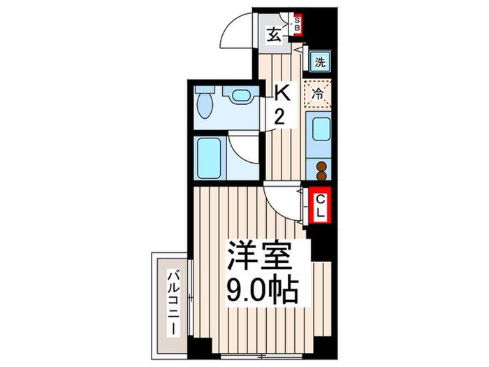 ジョイシティ東陽町(1K/4階)の間取り写真