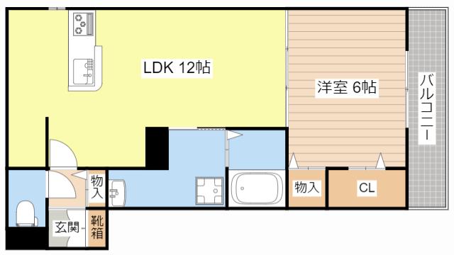フェリシア(1LDK/3階)の間取り写真