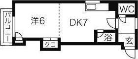 サウス1014(1DK/4階)の間取り写真