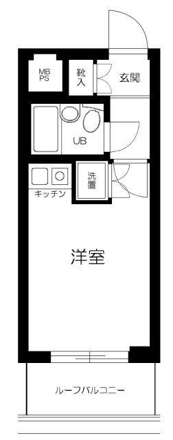 ライオンズマンション方南町駅前(ワンルーム/6階)の間取り写真