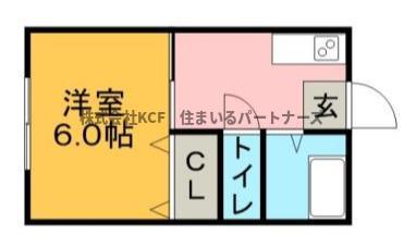 コーポシングル(1K/3階)の間取り写真